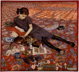 Felice Casorati, Girl on a Red Carpet, 1912, Museum of Fine Art, Ghent.jpg
