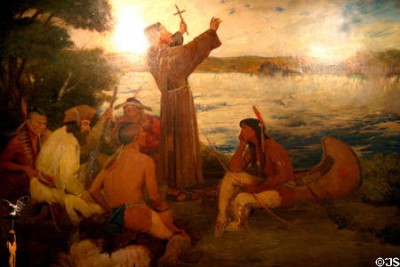 Father Hennepin at Falls of St. Anthony, Douglas Volk