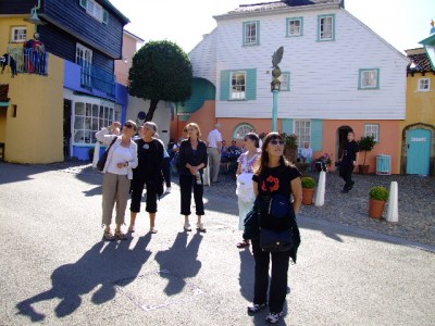 Carys, Judy, Liz, Beti and Marg at Portmeirion