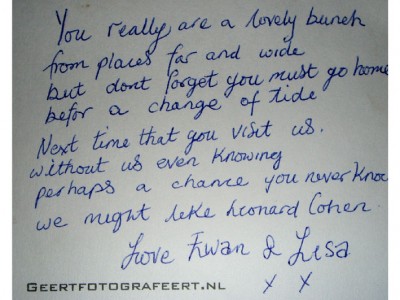 even our host at the Royal Tap turned poet for the weekend
