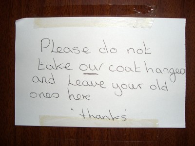 this is the surreal poem that my landlady put on the wardrobe door for me